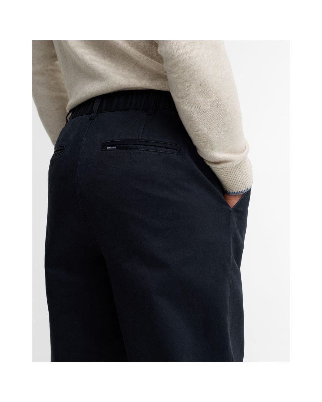 Barbour Blue Yorklane Cotton Slim-Fit Trousers for men
