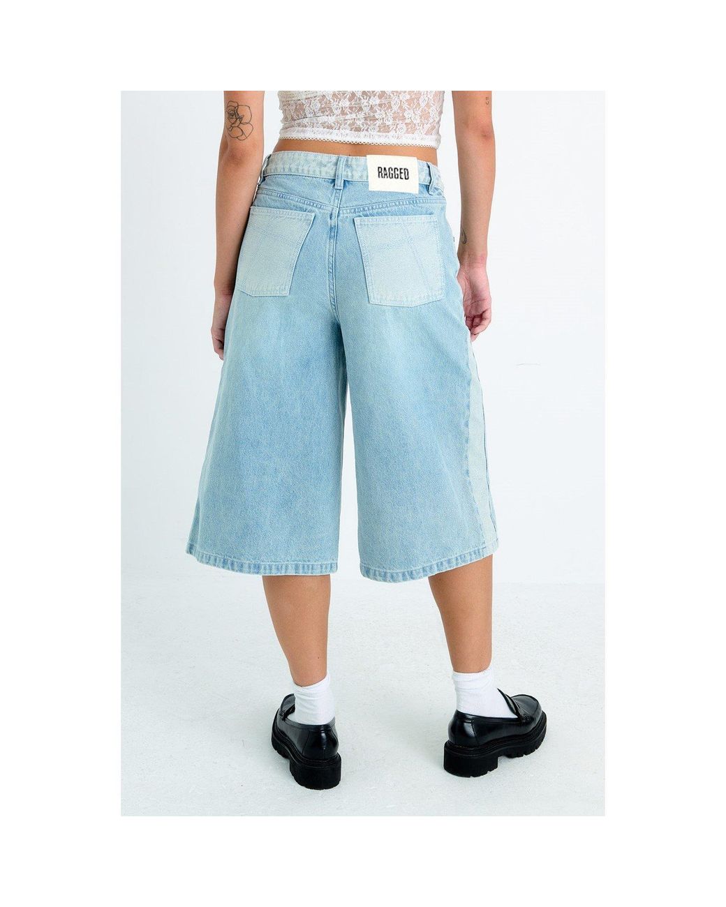 The Ragged Priest Blue Highway Jort Denim Shorts