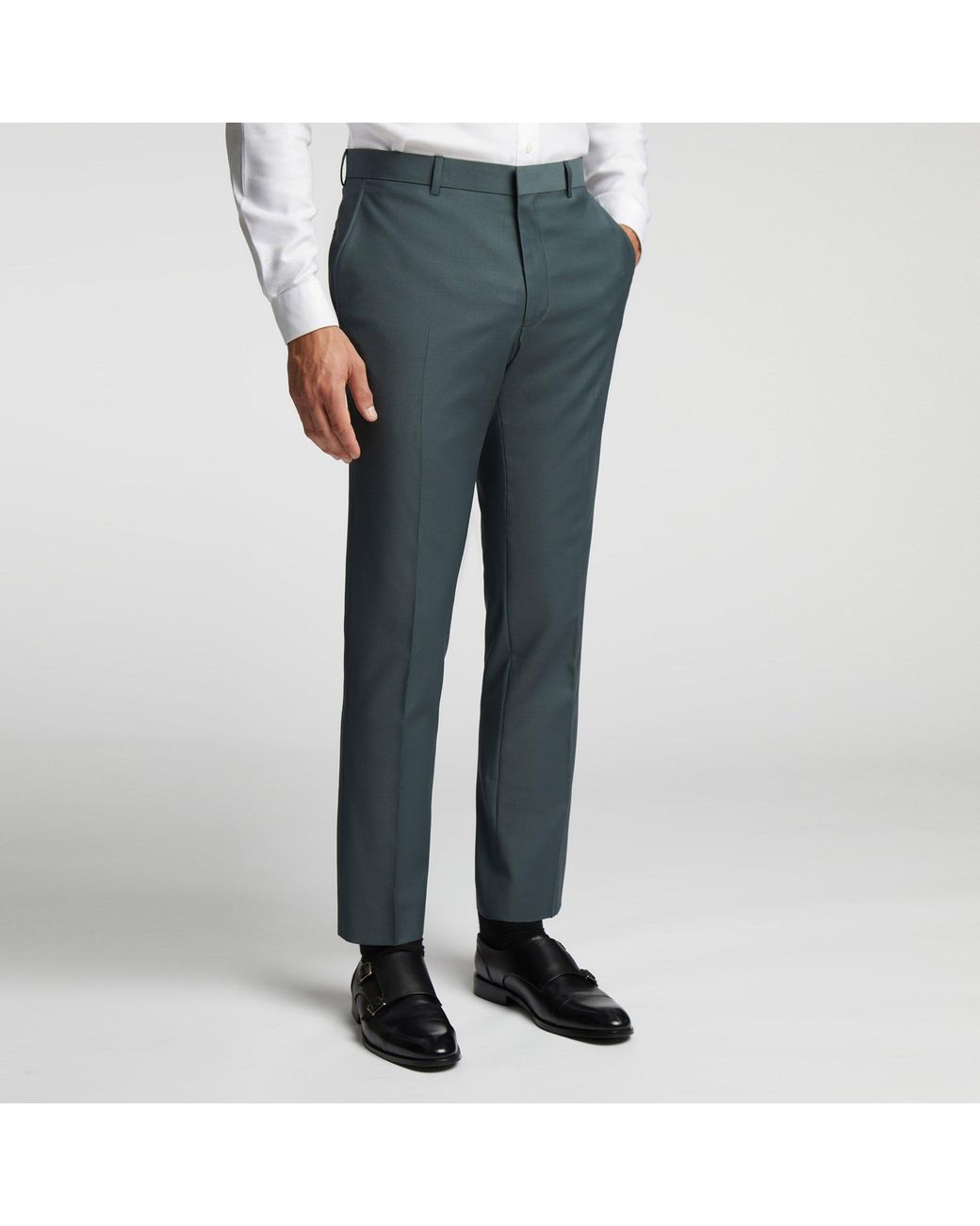 Ted Baker Blue Lunan Slim Fit Suit Trousers for men