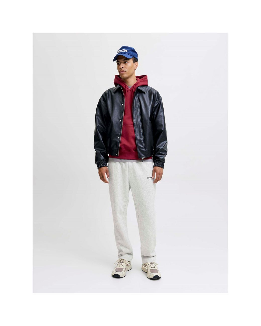Jack & Jones White Norrebro Straight Leg Joggers for men