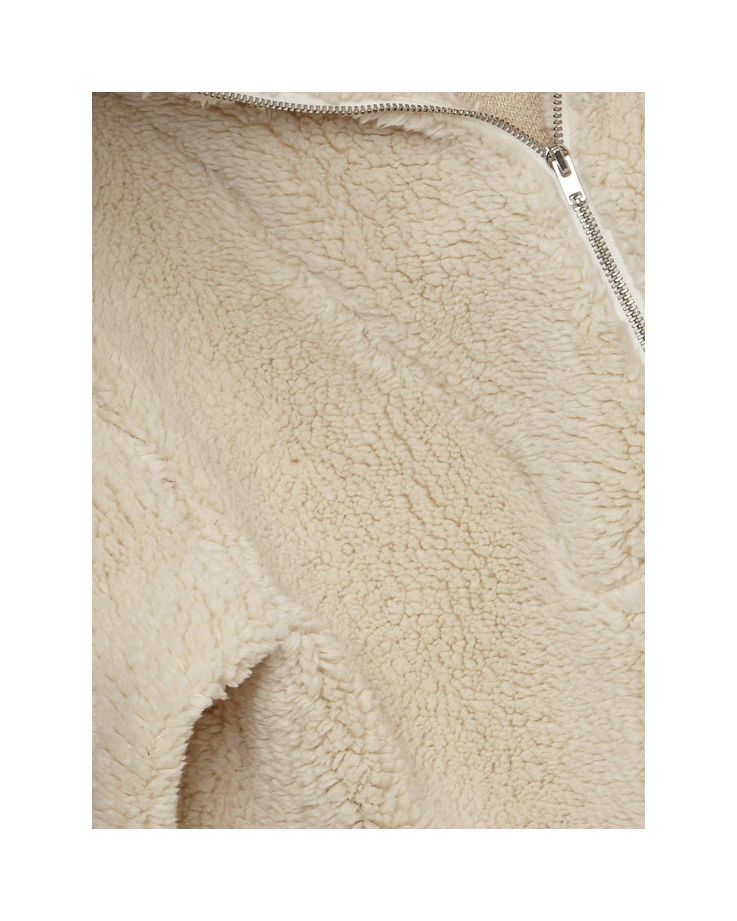 Phase Eight Natural Ione Borg Zip Funnel Neck Jacket