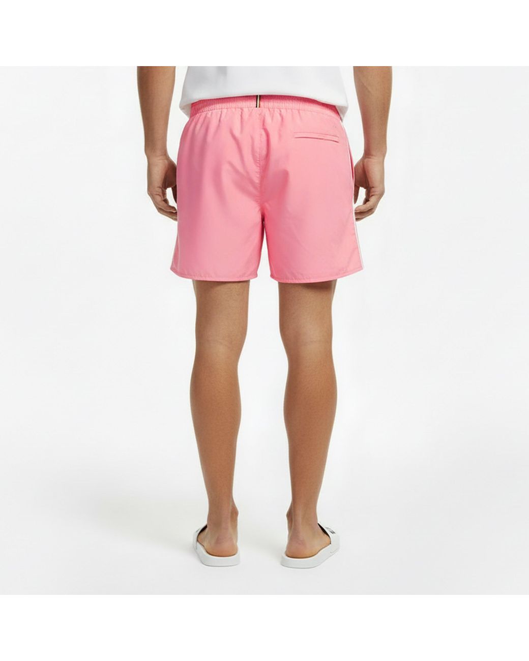 Boss Pink Swim Shorts With Logo Detail (Stormfish) for men