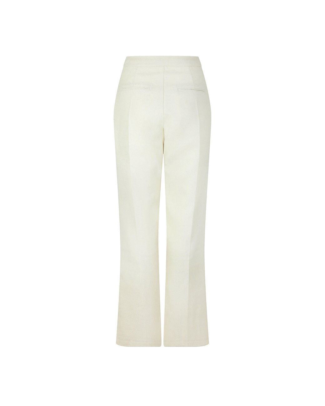 Odd Muse White Tweed Slim Flare Trousers