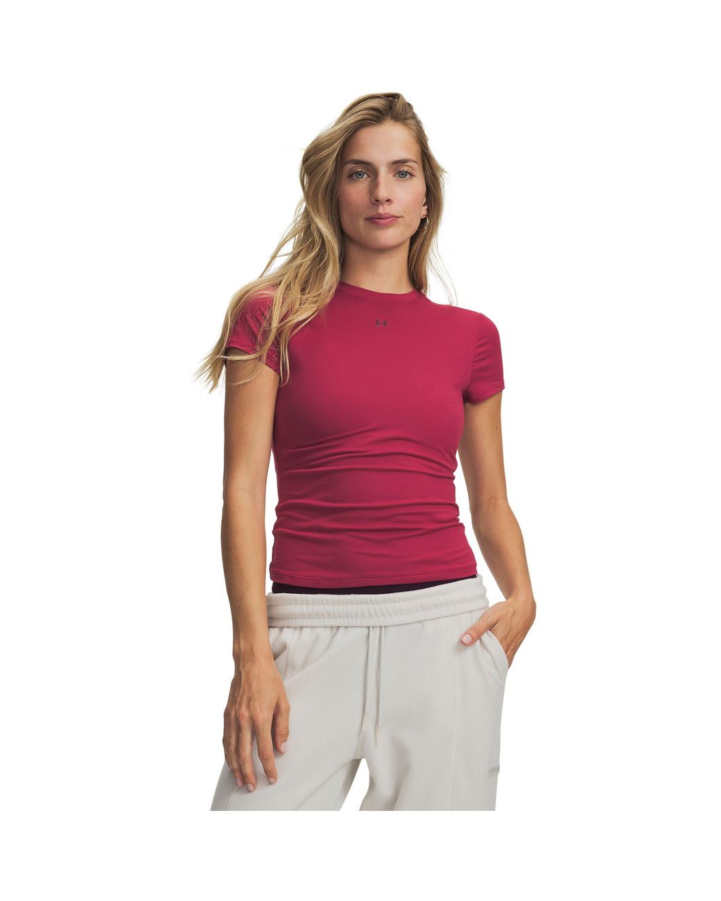Under Armour Red Motion Short Sleeve Fitted T-Shirt