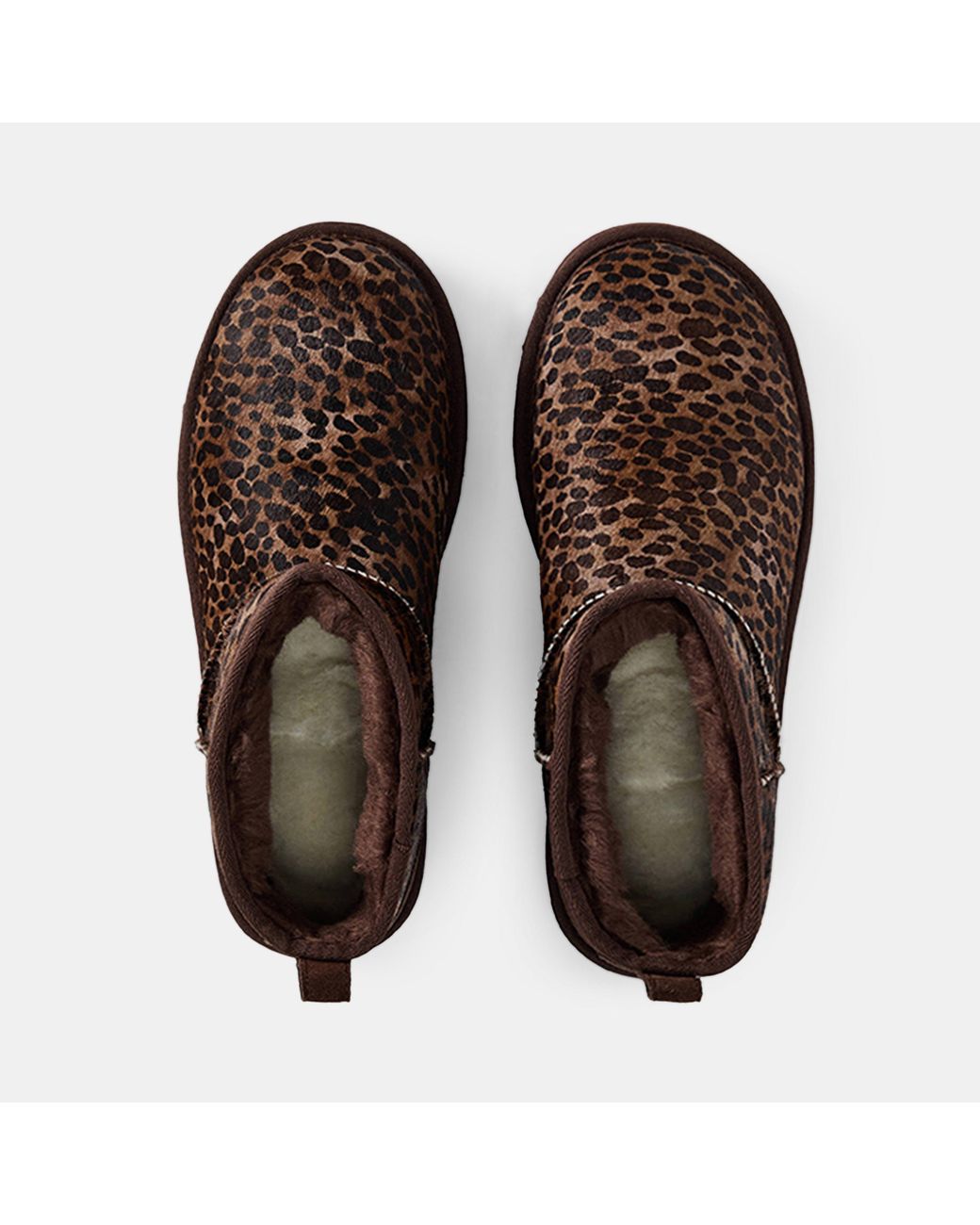 Ugg Brown Ultra Mini Leopard Print Snug Boots