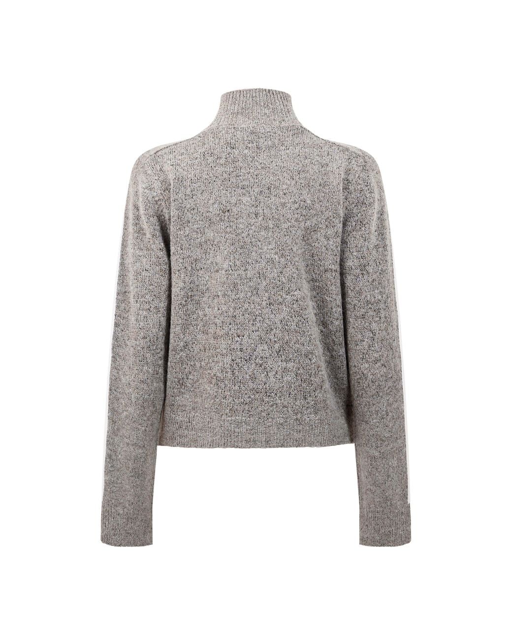 Jack Wills Gray Jw Striped Knit Zip Ld64