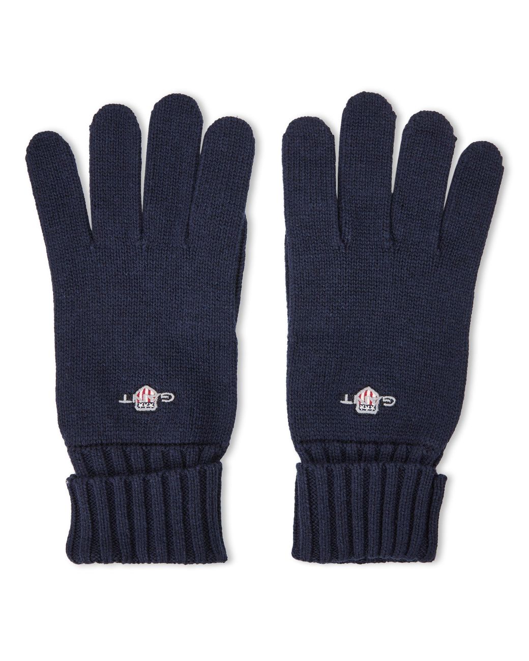 Gant Blue Cttnknit Gloves Sn64 for men