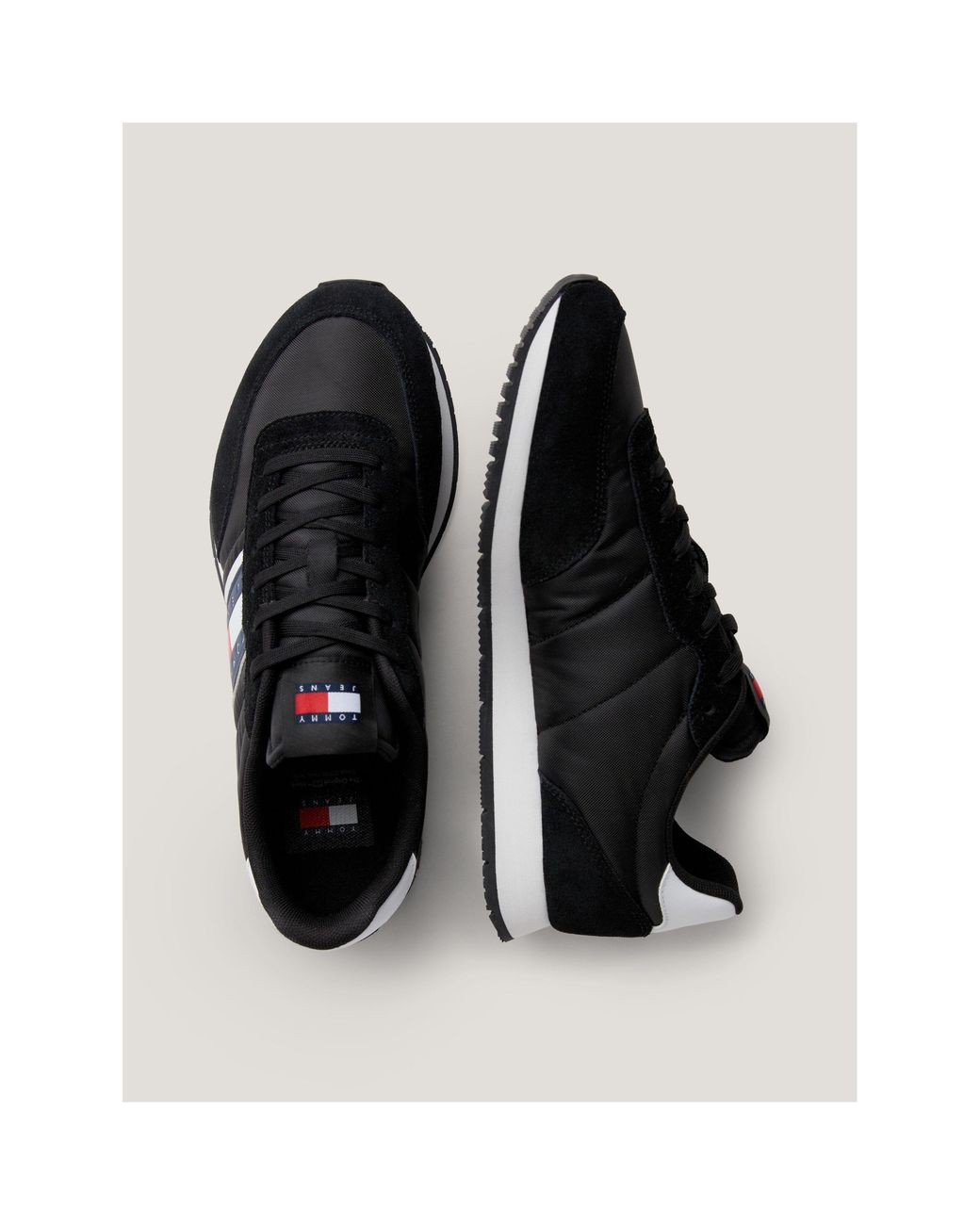 Tommy Hilfiger Black Runner Casual Ess Trainers for men