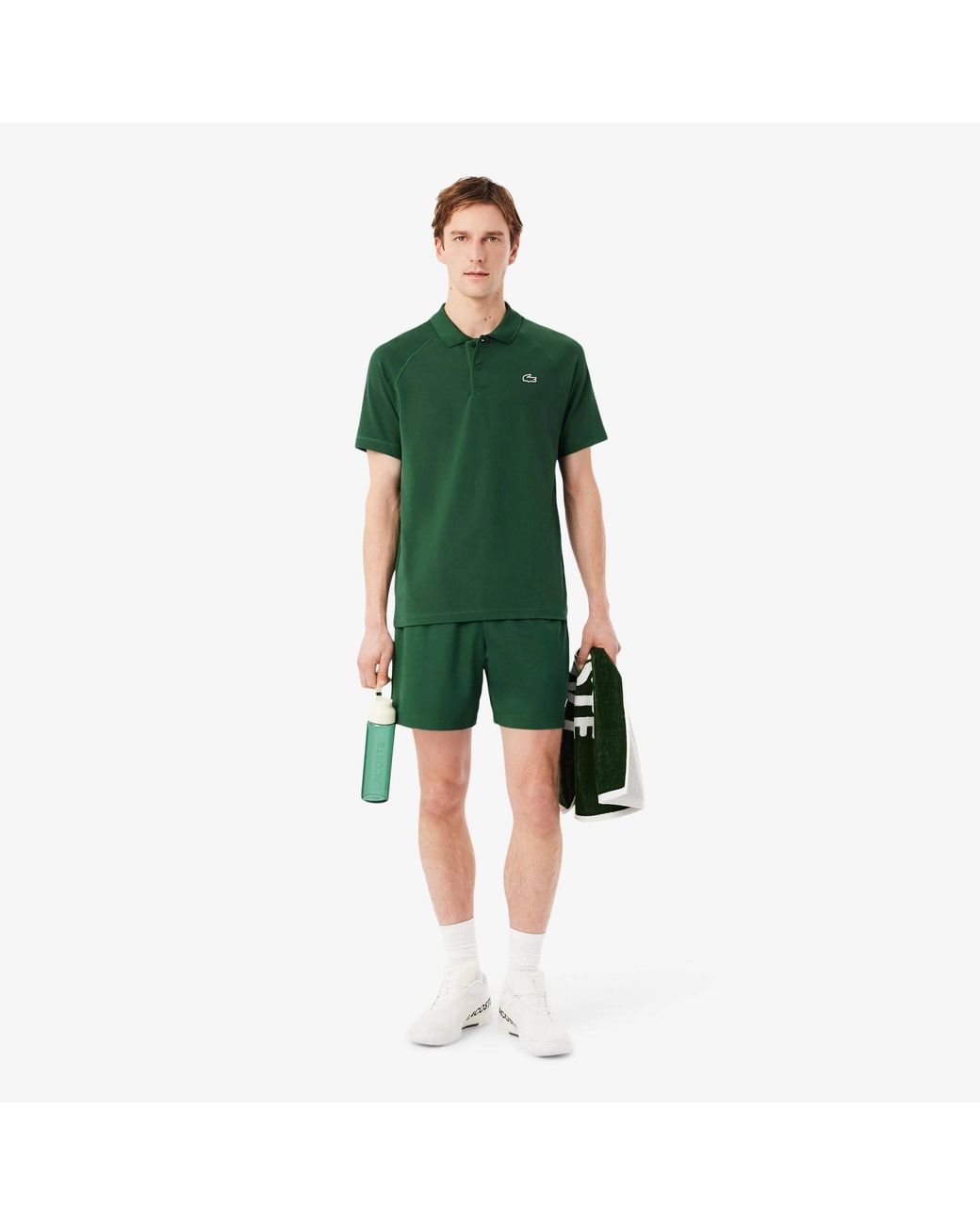 Lacoste Green Short Sleeve Performance Polo Shirt for men