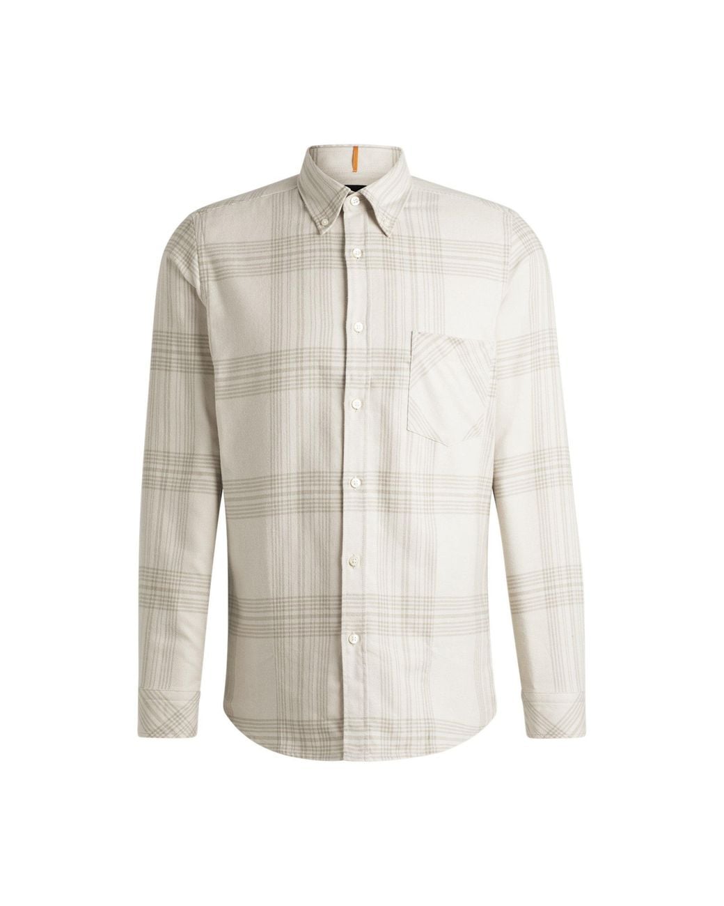 Boss White Rickert M Long Sleeve Patterned Shirt for men