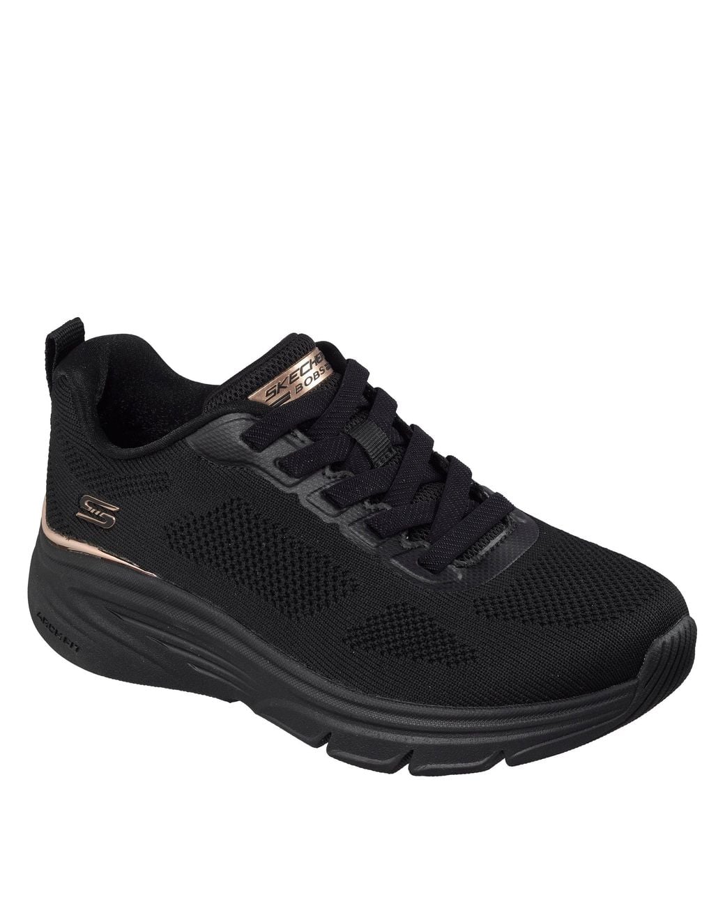Skechers Black Bobs Arch Fit Elev8 Low-Top Trainers