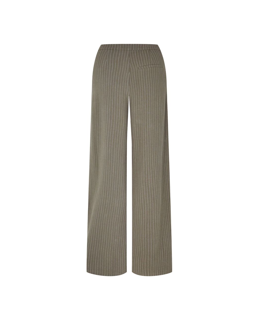 Biba Gray Striped Wide Leg Trousers