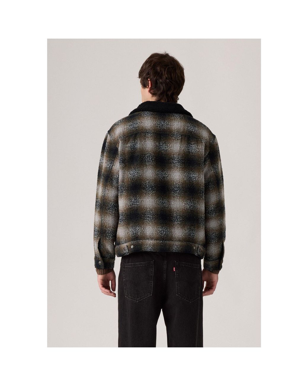 Levi's Green Levi's Denim Sherpa Relaxed Fit Jacket for men