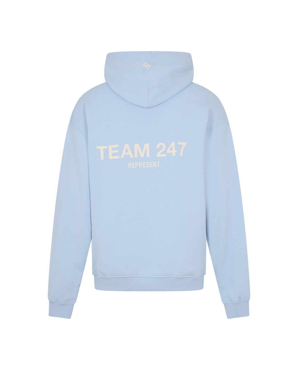 REPRESENT 247 Blue Team Over The Head Performance Hoodie for men