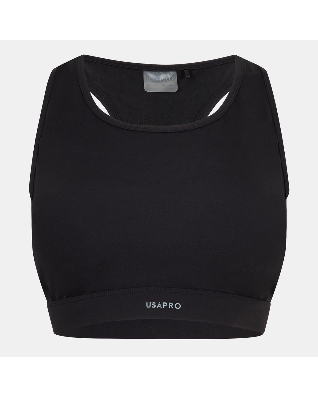 Usa Pro Black Core Racer Back Sports Bra