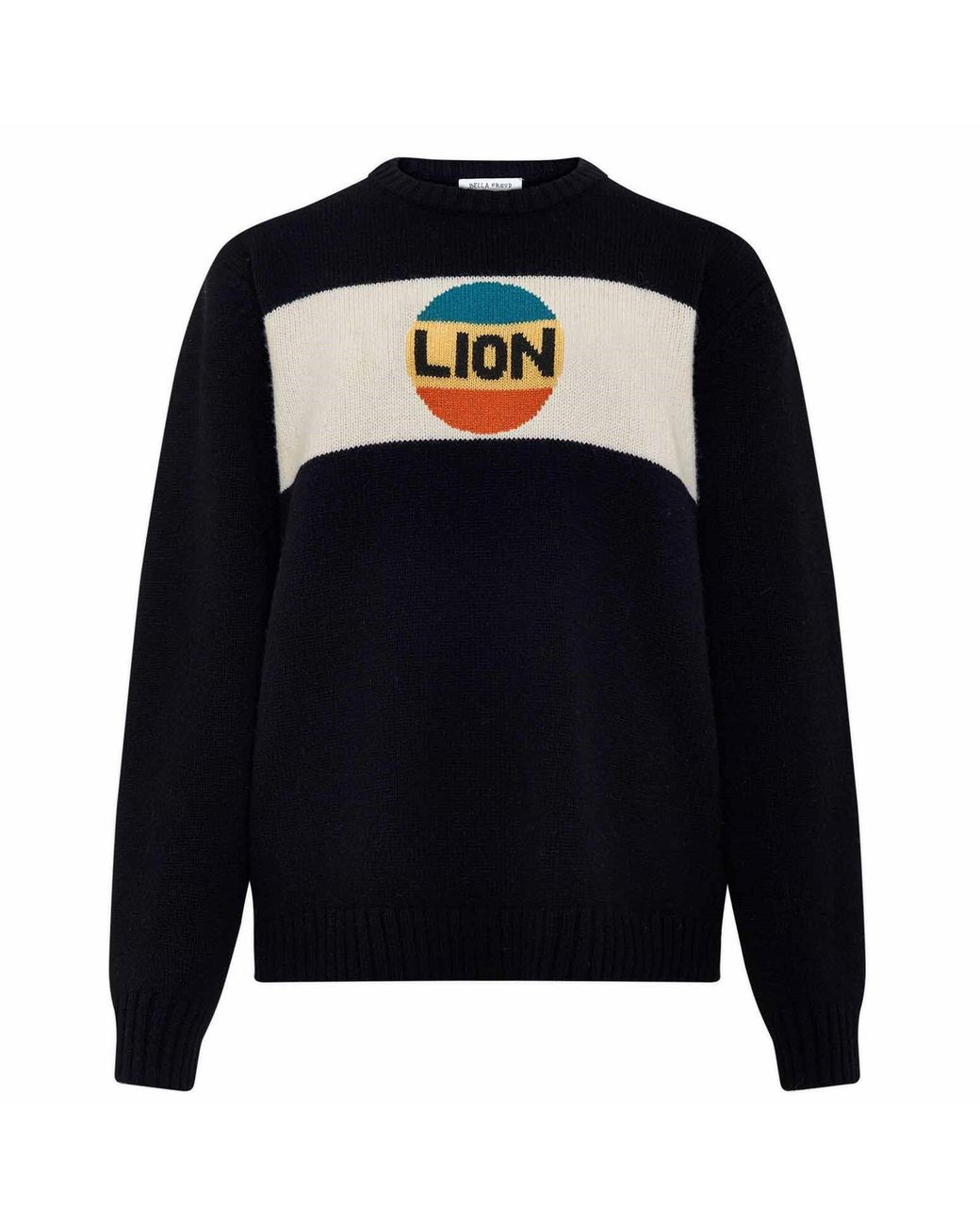Bella Freud Blue Big Lion Stripe Jumper