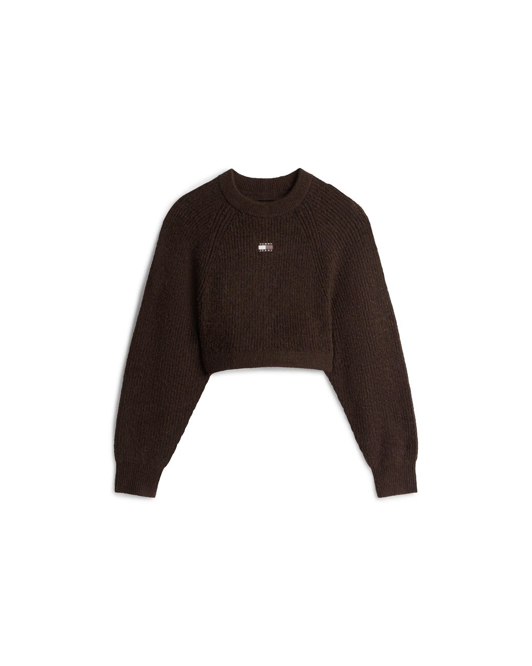 Tommy Hilfiger Black Badge Cropped Knitted Crew Neck Jumper