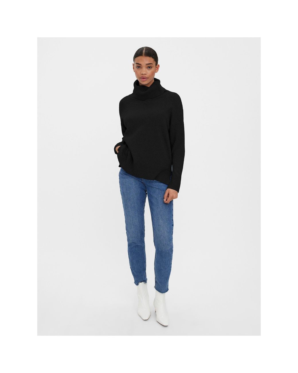 Vero Moda Black Duffy Crew Neck Jumper