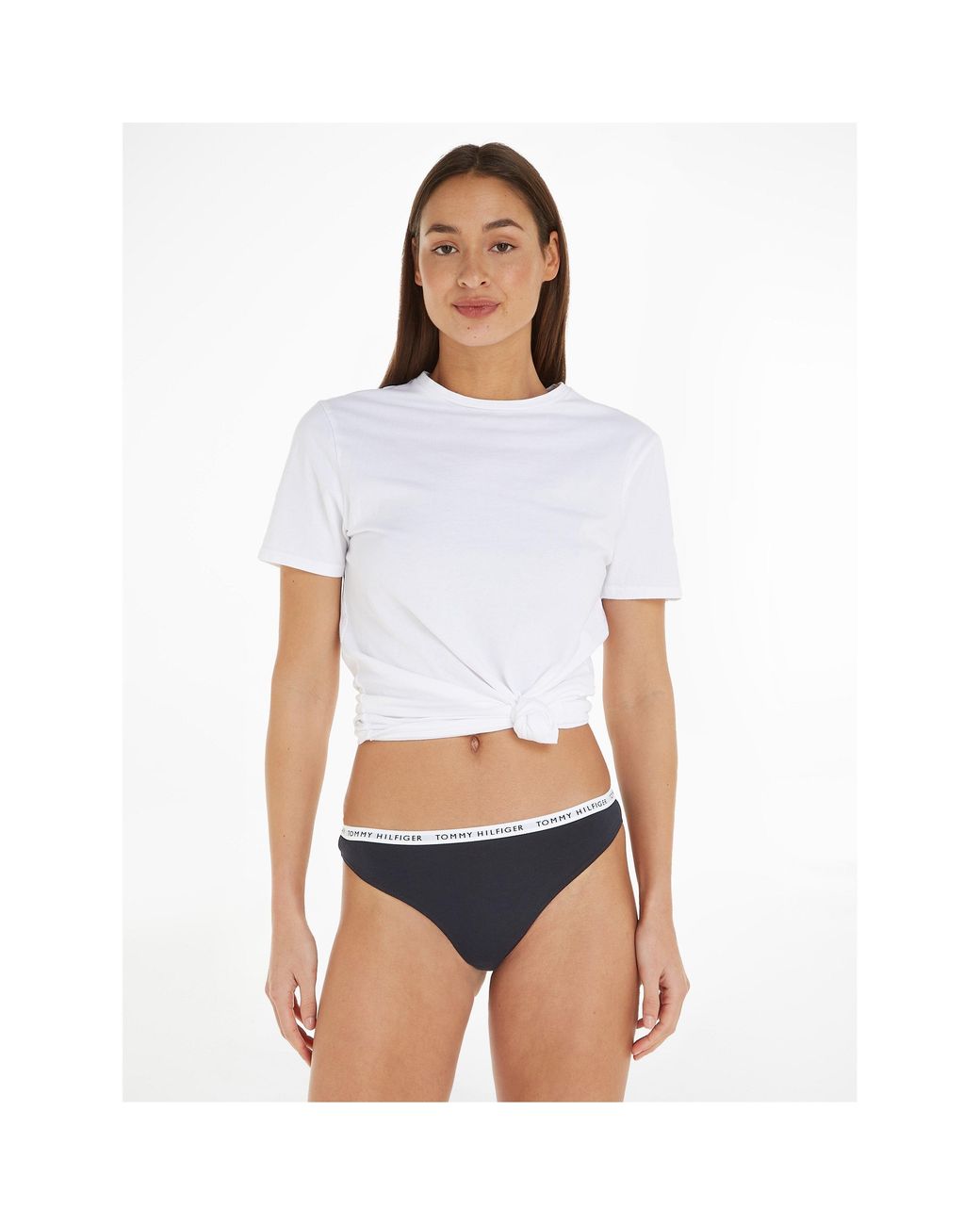 Tommy Hilfiger Blue Tommy Bodywear 3 Pack Thong Briefs