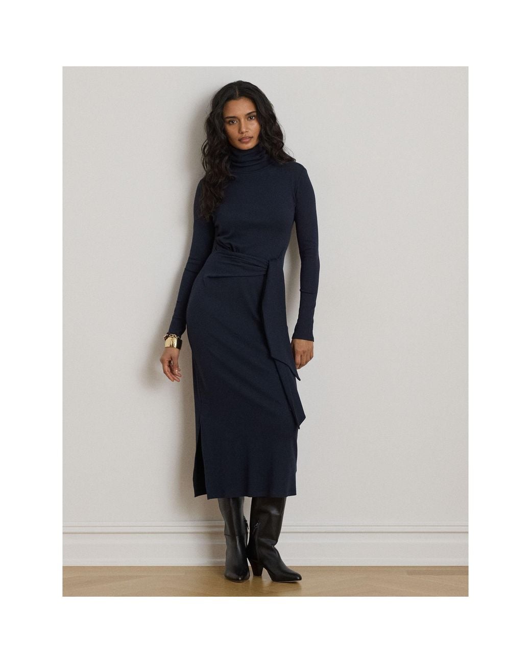 Ralph Lauren Blue Lrl Vaureen Dress Ld64