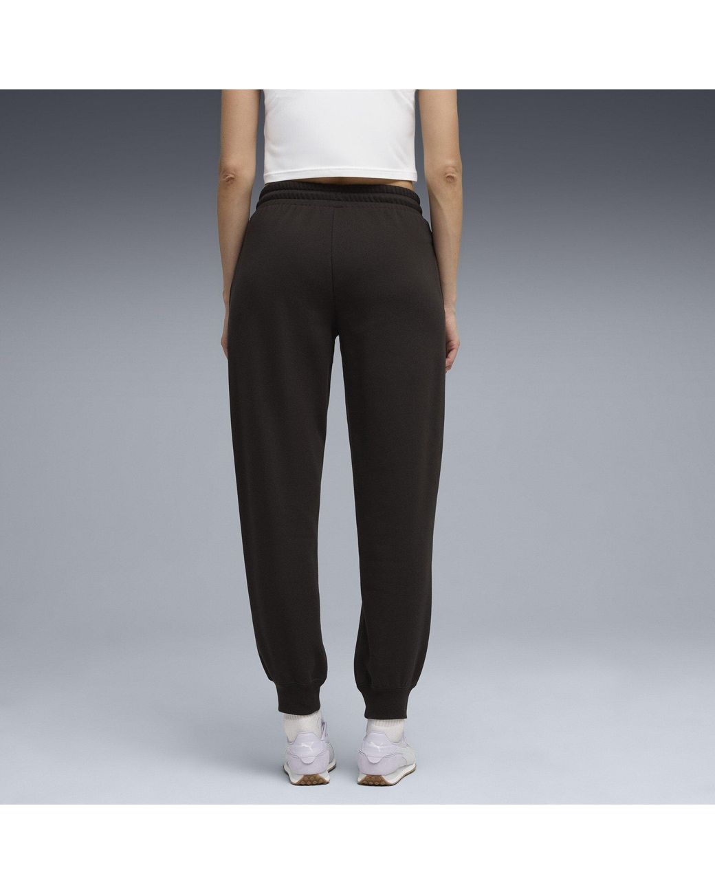 PUMA Black Maximal Metallic Comfort Fleece Jogging Bottoms