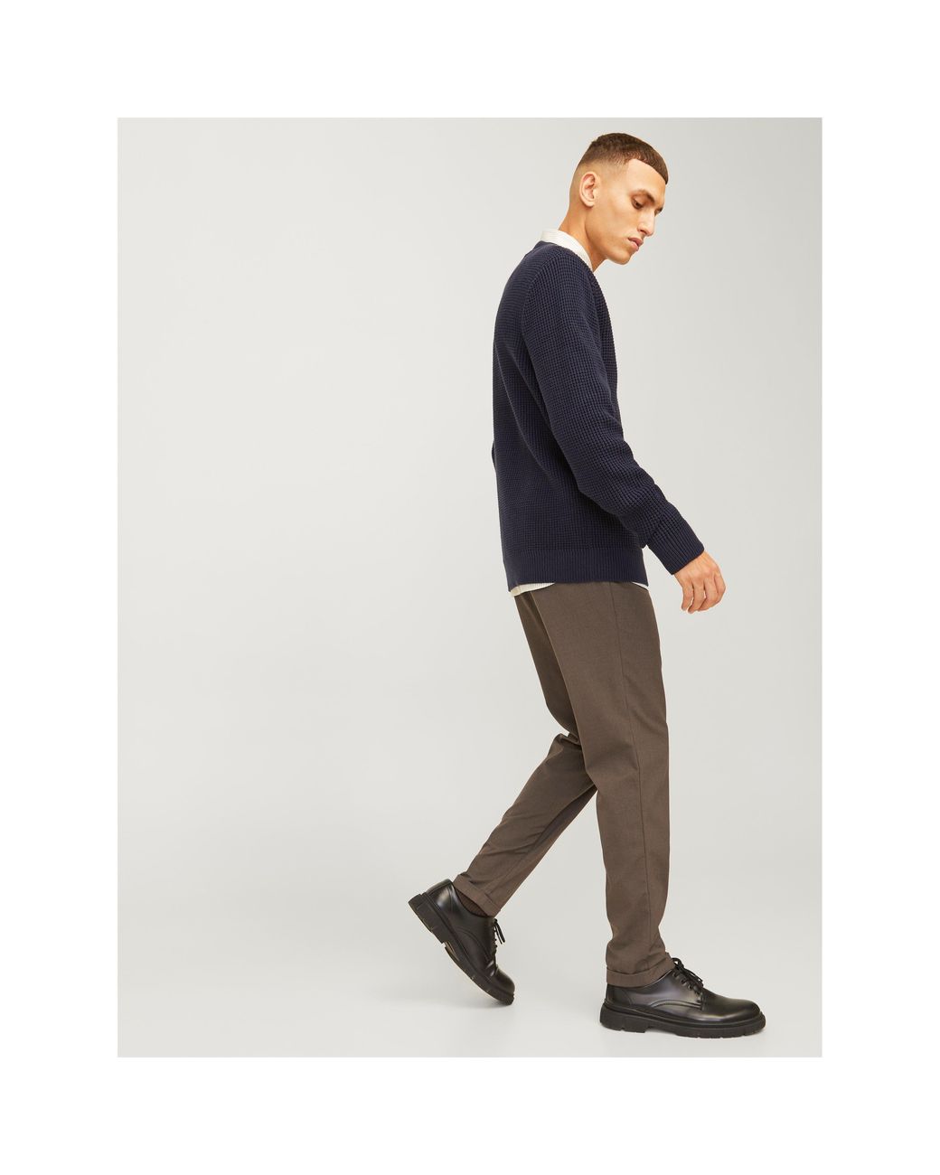 Jack & Jones Gray Marco Connor Chinos for men
