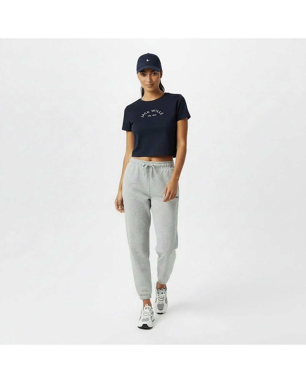 Jack Wills Blue Cropped Baby Tee Ladies