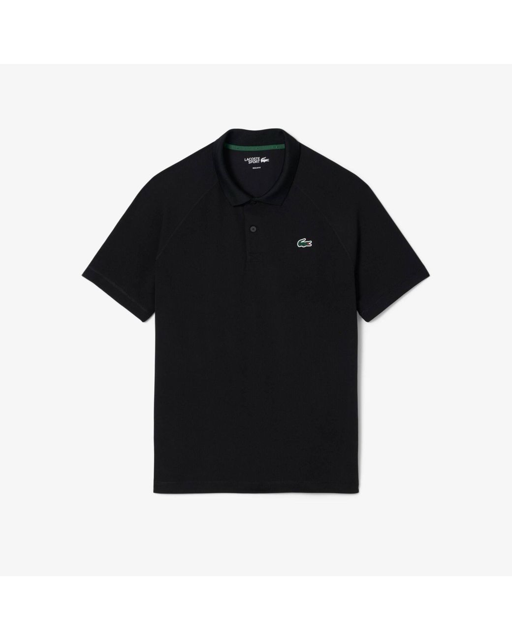 Lacoste Black Short Sleeve Performance Polo Shirt for men