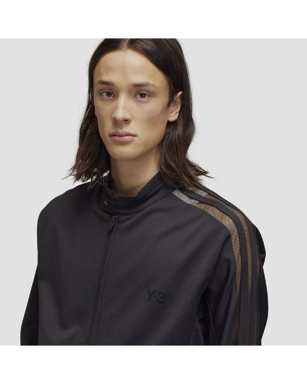 Y-3 Black 3-Stripes Track Top for men