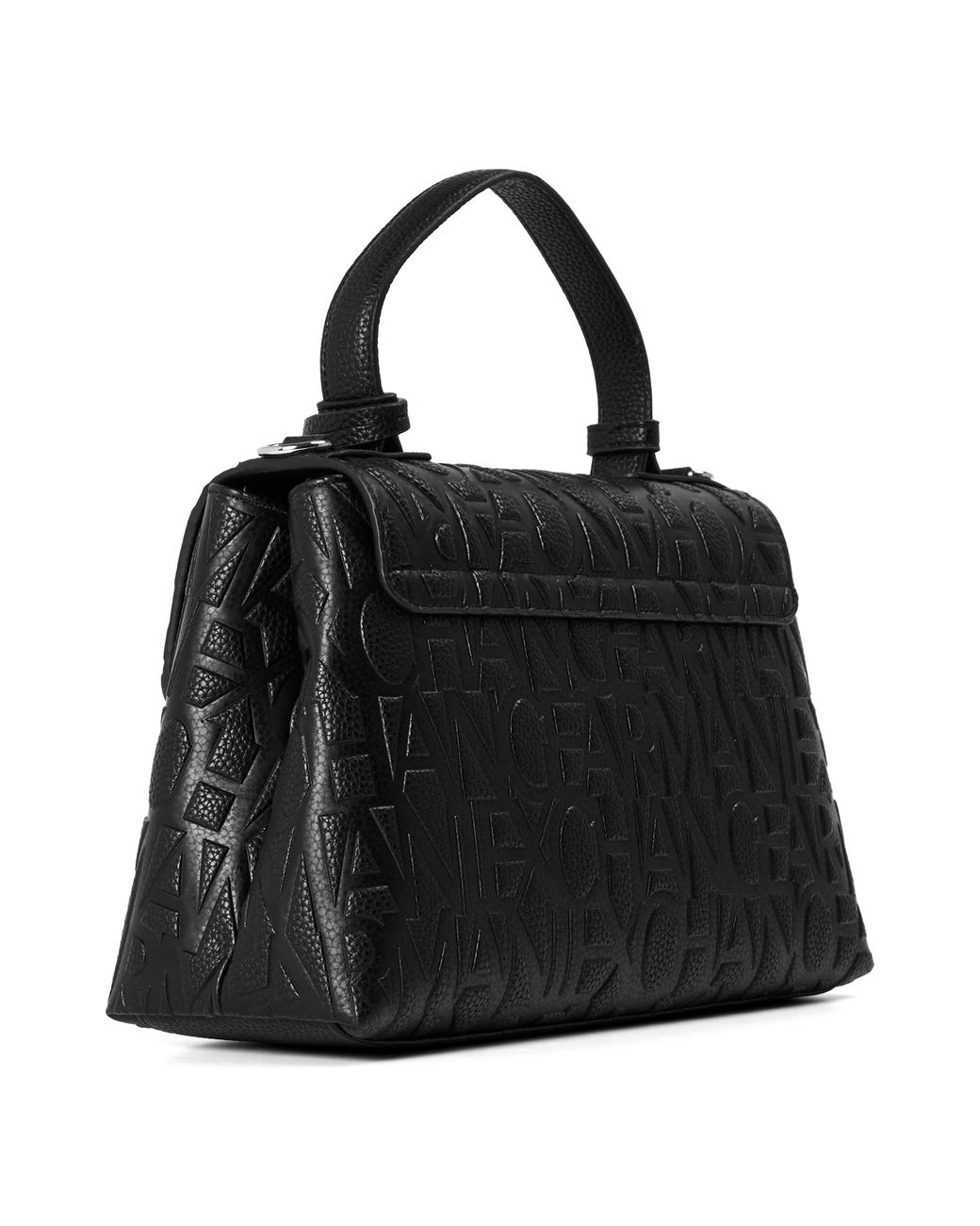 ARMANI EXCHANGE Black Liz Faux Leather Shoulder Bag