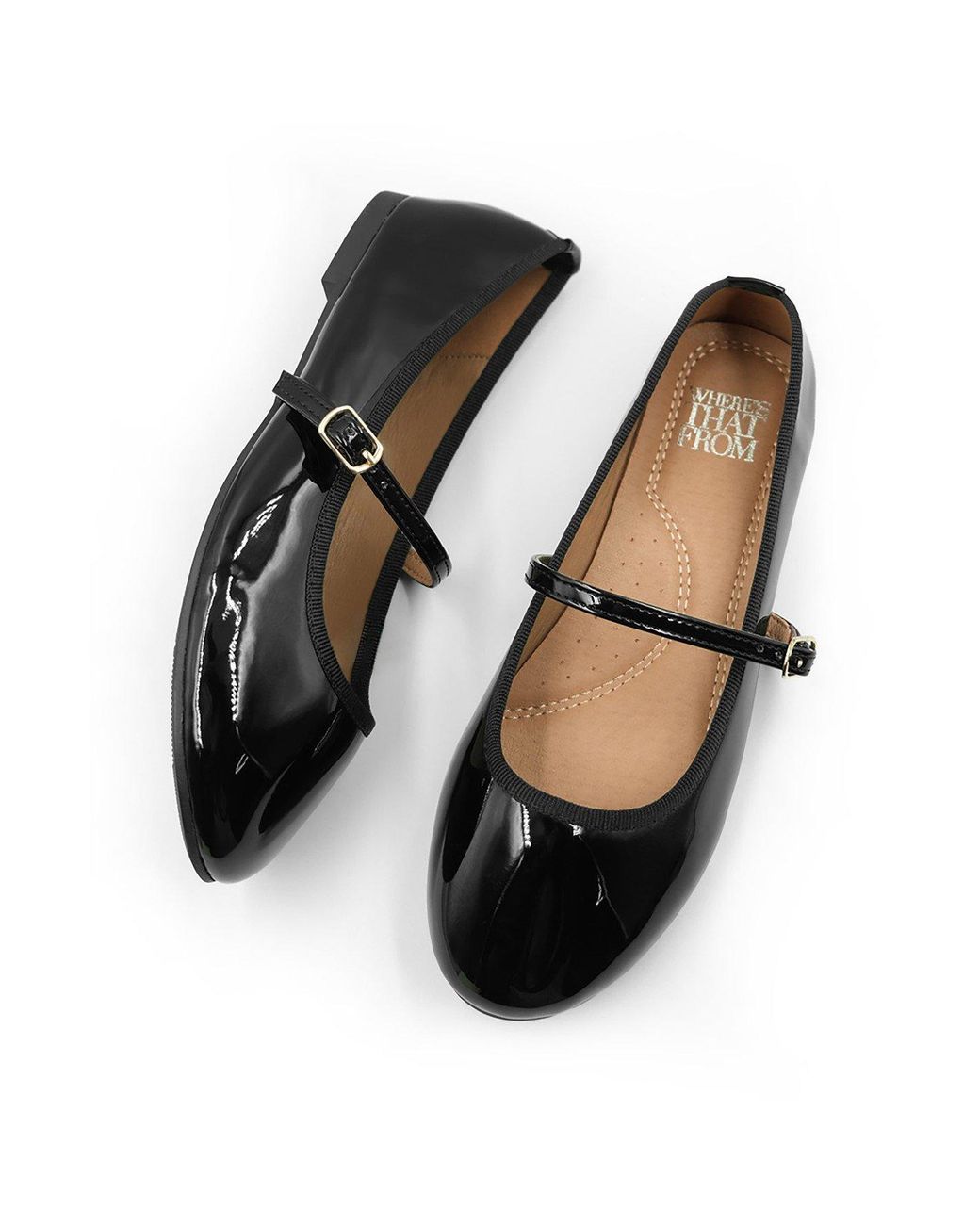 Where's That From Black Josie Ballerina Flats