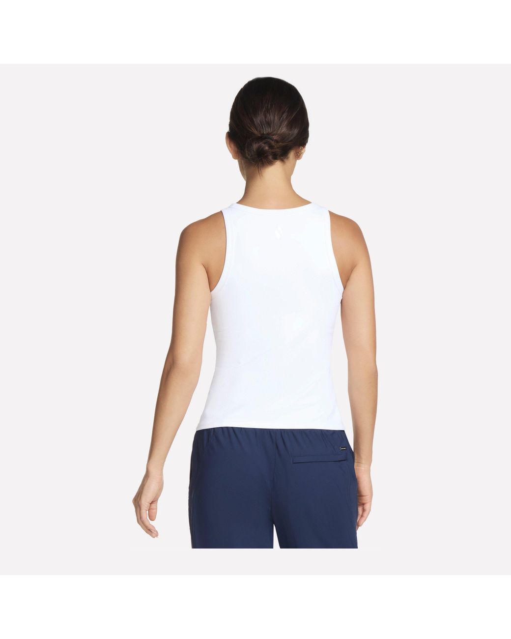 Skechers White Gowalk Shelf Bra Tank Vest