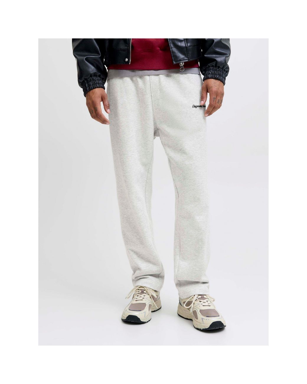 Jack & Jones White Norrebro Straight Leg Joggers for men