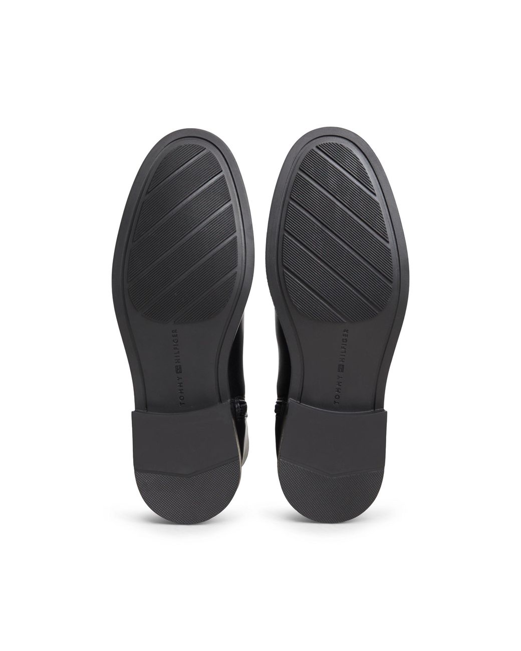 Tommy Hilfiger Black Buckle Leather Heeled Ankle Boots