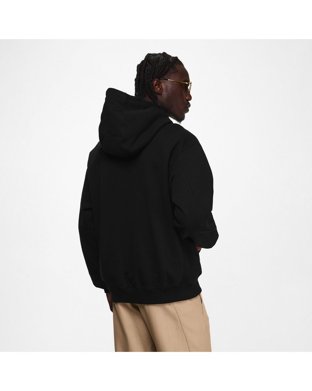 Casablanca Black Classic Logo Pull Over Hoodie for men