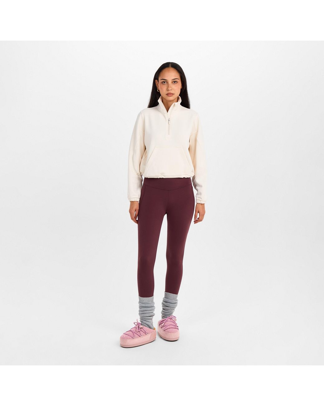 Moon Boot Pink Knitted Snow Boots