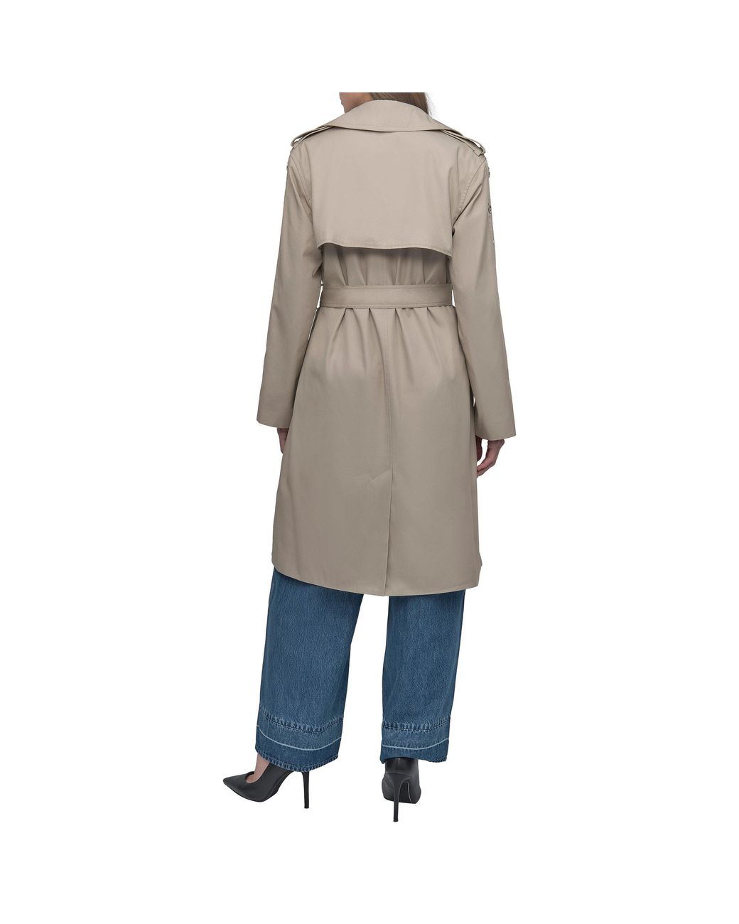 DKNY Natural Weather-Resistant Trench Coat