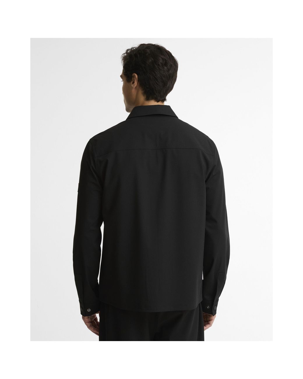 Barbour Black Tash Full-Zip Long-Sleeve Overshirt for men