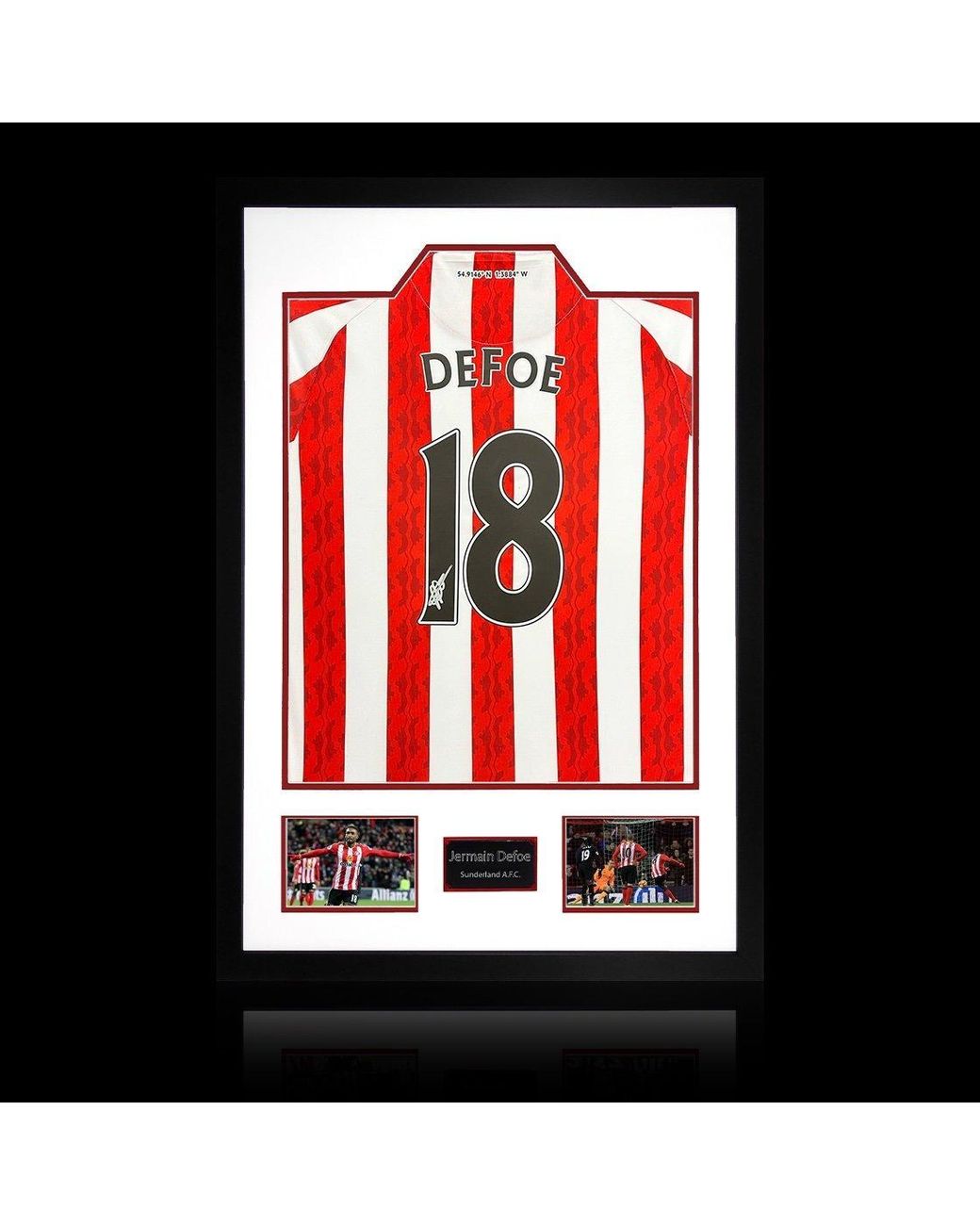 The Fan Cave Red Jermain Defoe Signed Sunderland Shirt Premium