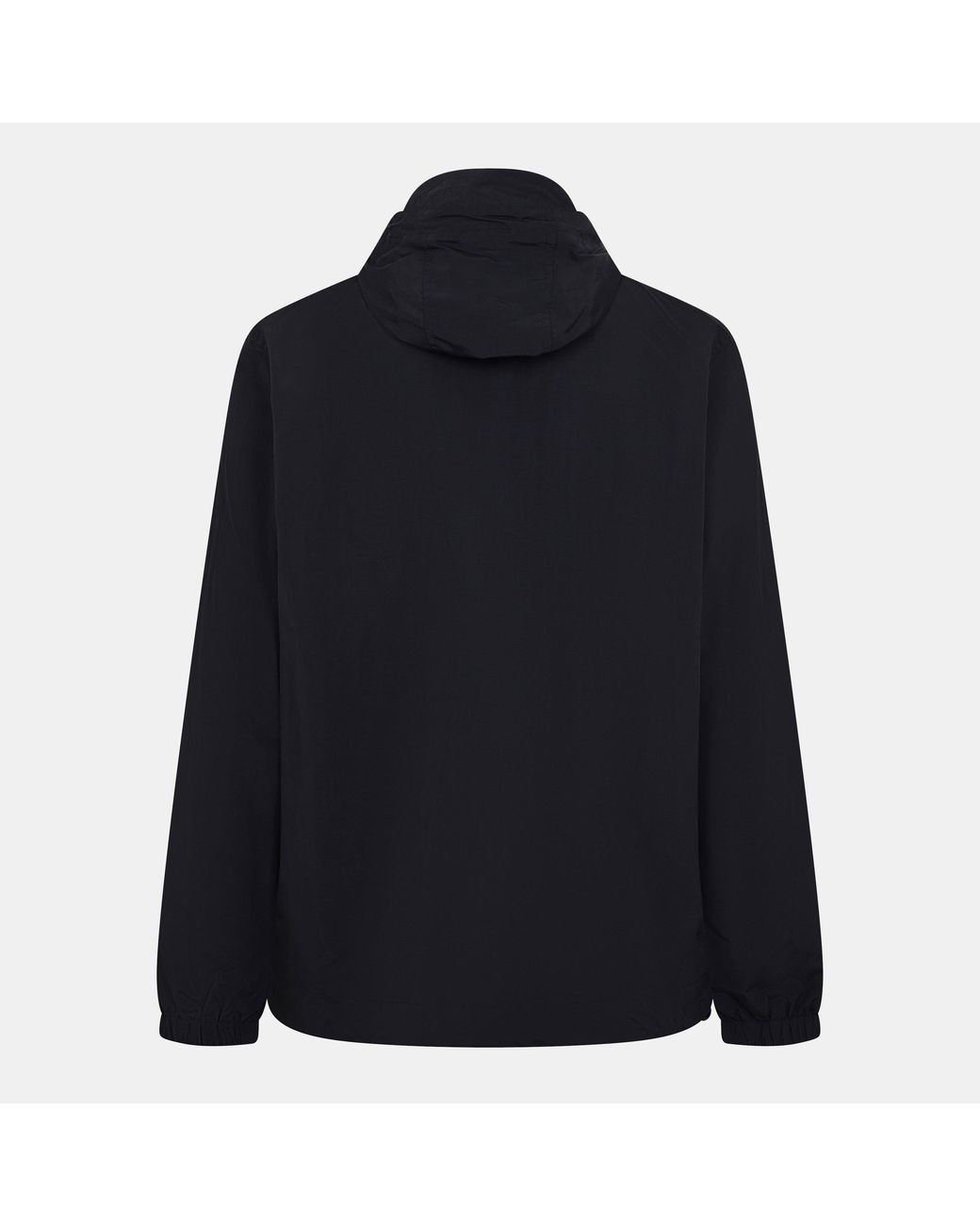 Lyle & Scott Blue Zip Through Cotton Wind Resistant Long Sleeve Hooded Rain Anorak for men