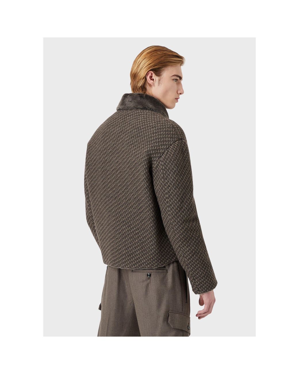 Emporio Armani Brown Emporio Txd Fbrc Jkt Sn99 for men