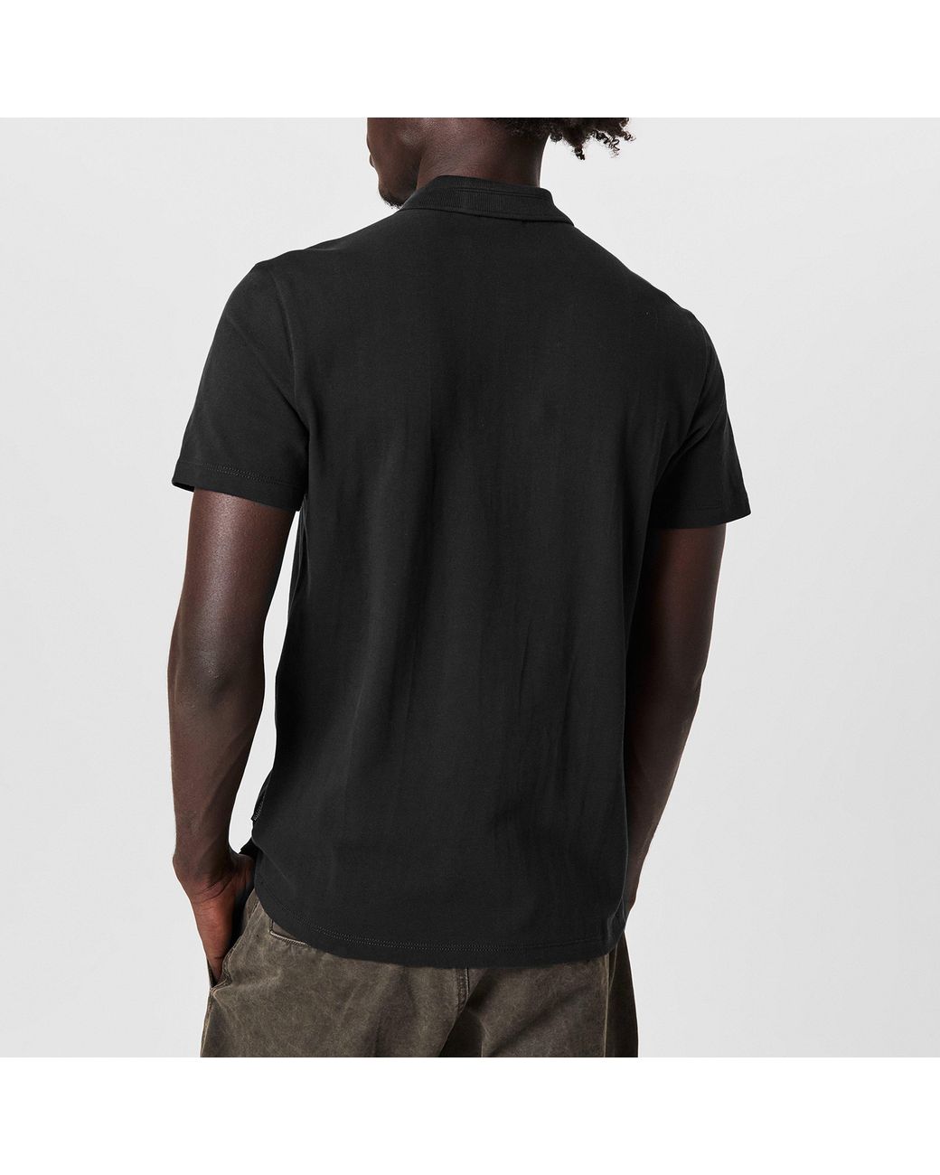 Napapijri Black Ealis Pique Polo Shirt for men