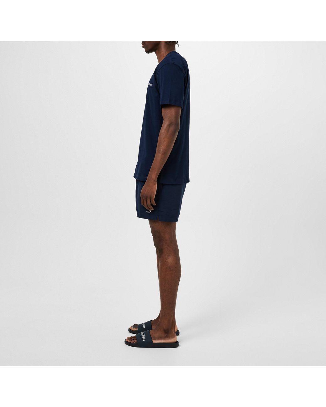 Calvin Klein Blue Pool Logo Sliders for men