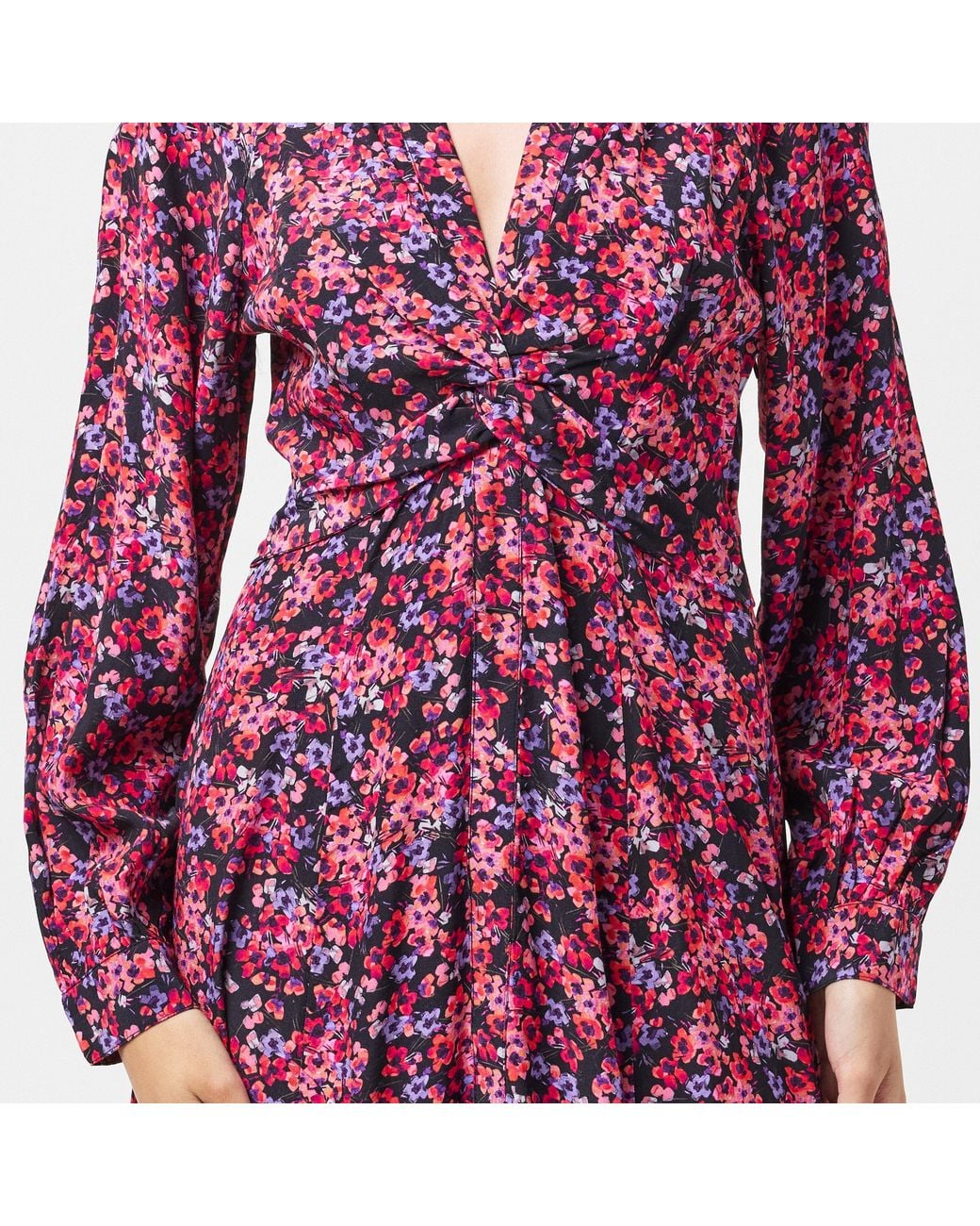 French Connection Red Jennifer Midi A-Line Dress