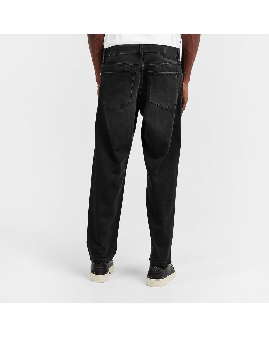 Boss Gray Ogden Straight Leg Jeans for men