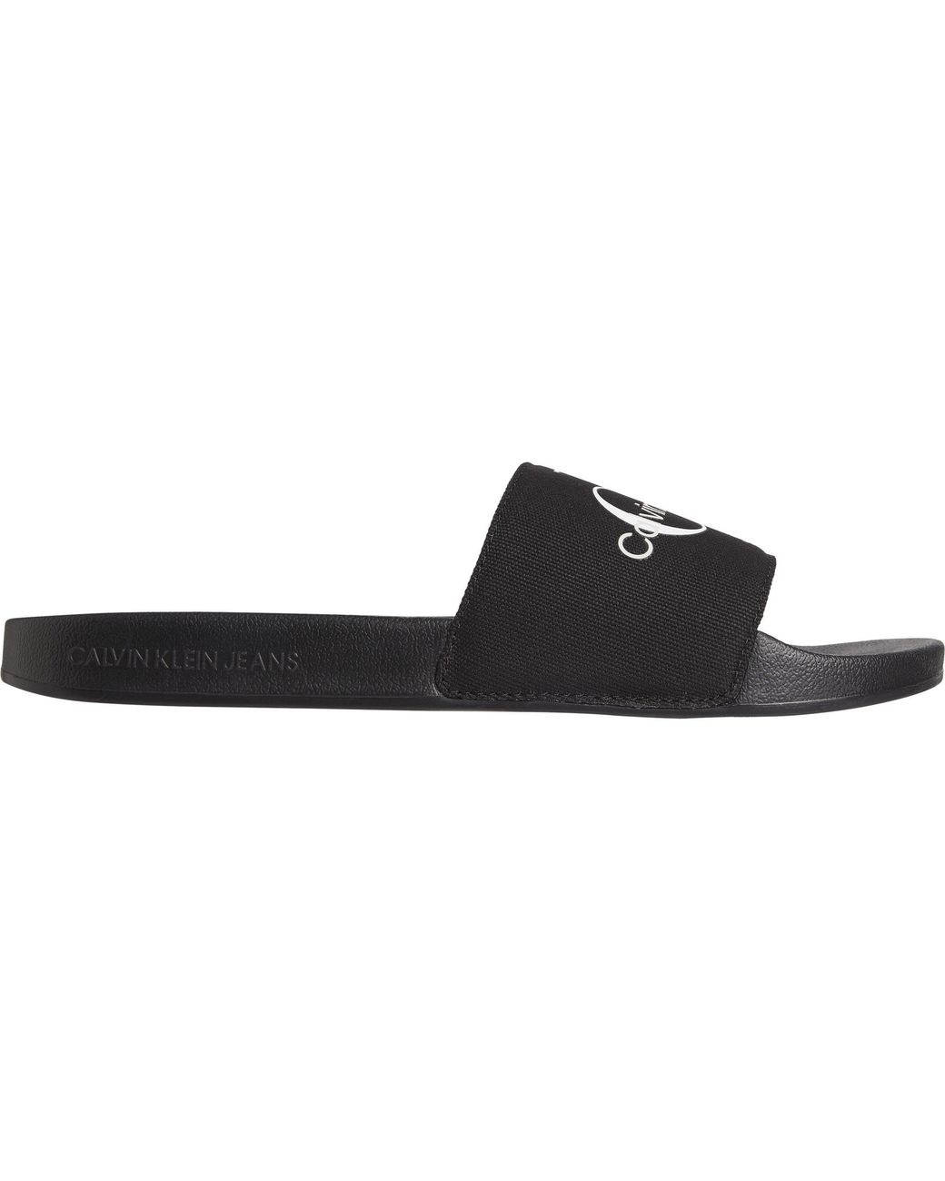 Calvin Klein Black Monogram Slide for men
