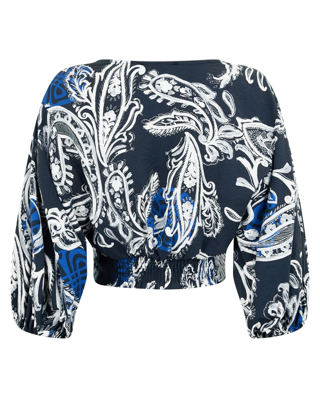 Biba Blue Cropped Blouse