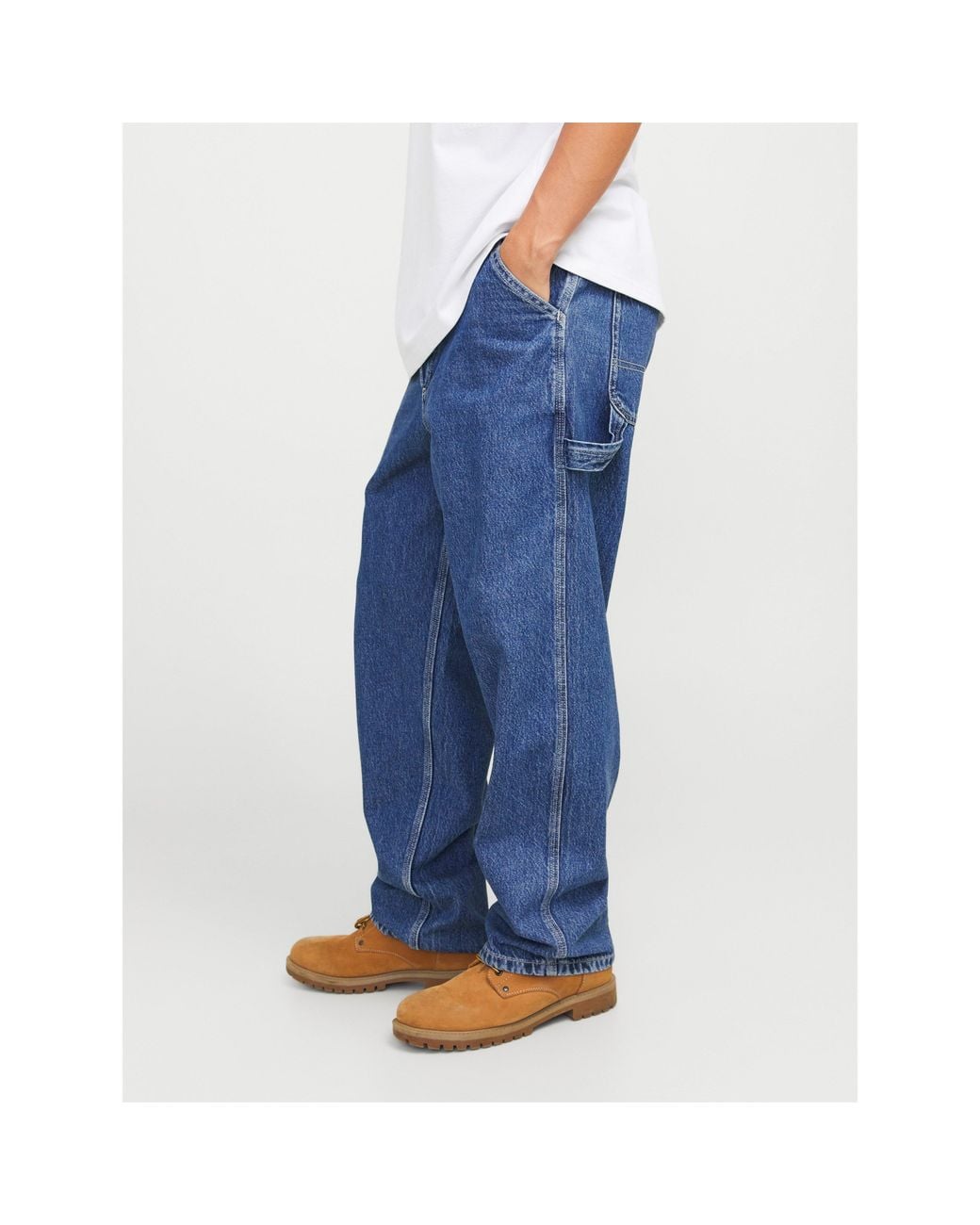 Jack & Jones Blue Alex Carp Carpenter Jeans for men