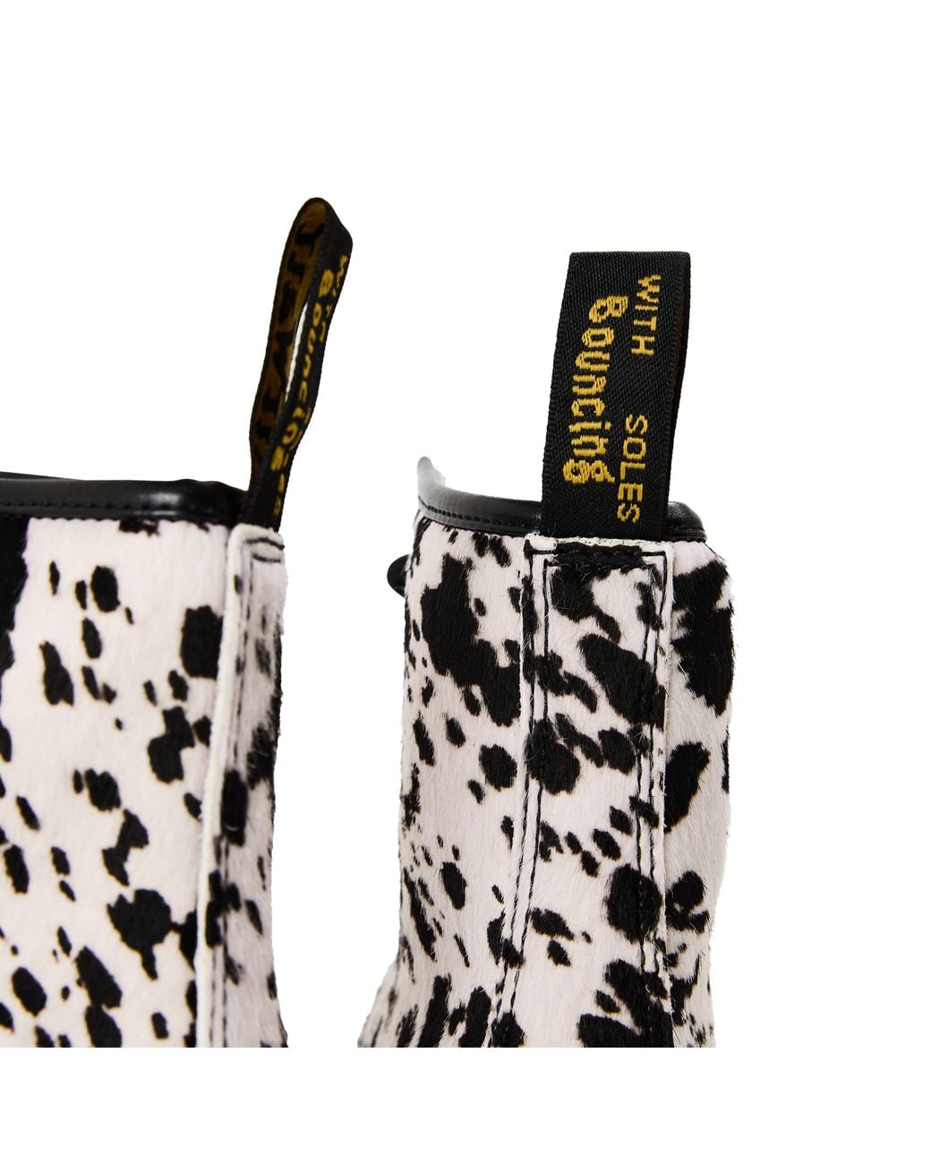 Dr. Martens Black 1460 Bex Dalmatian Hair On Leather Boots