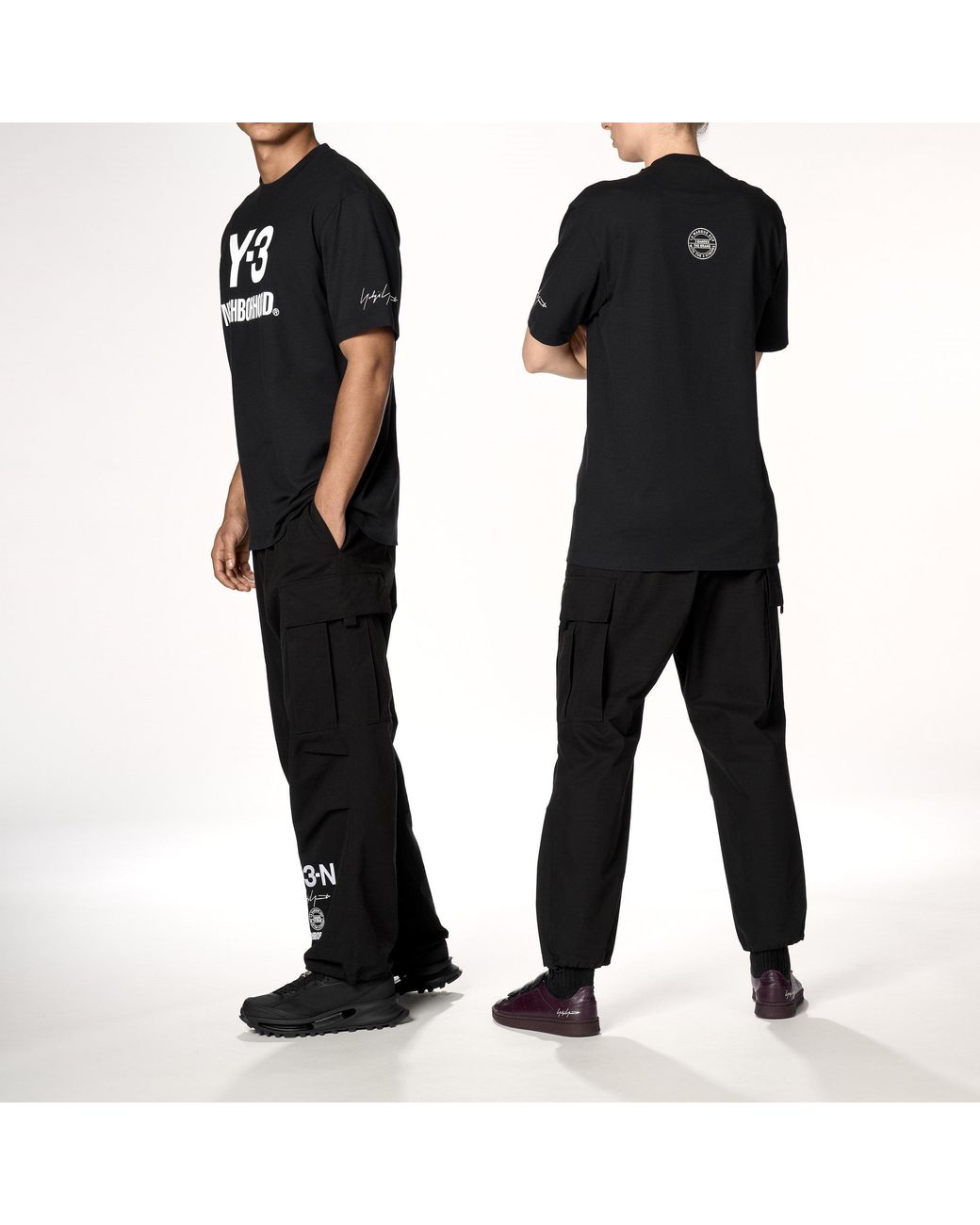 Y-3 Black X Neighborhood Logo T-Shirt for men